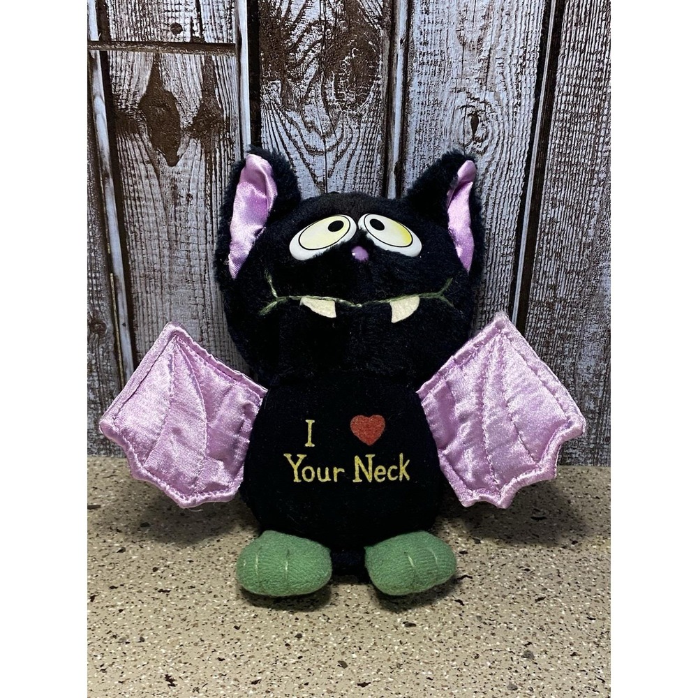 1980s Russ Vincent The Vampire "I Love Your Neck" Plush Rare Halloween Bat